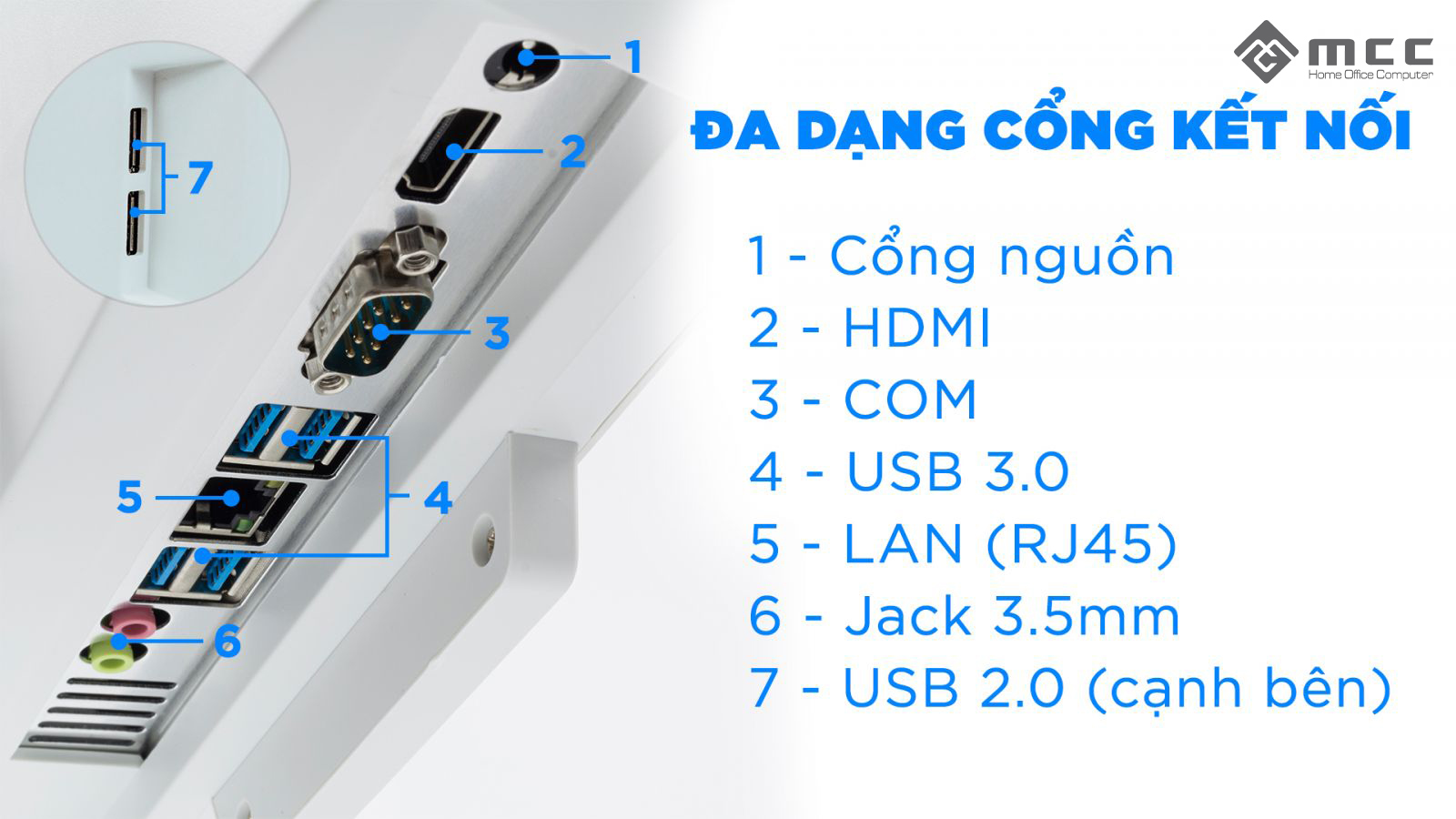 C All In One MCC 1464P4 Plus cổng kết nối