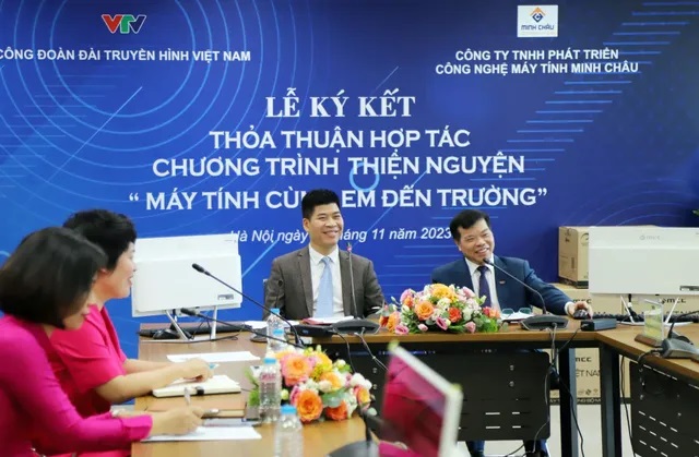 Lễ ký kết chương trình thiện nguyện: Máy Tính Cùng Em Đến Trường - VTV và MCC Việt Nam